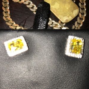 Diamond earrings screw backs